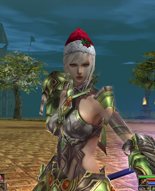 DemonSpear with Christmas Hat