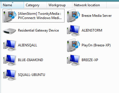 Network as Seen from Vista x86