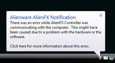 Error Enabling AlienFx