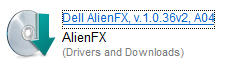 AlienFX Software Update on DELL Site