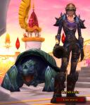 Candravia and her pet turtle