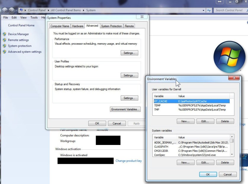 System Control Panel