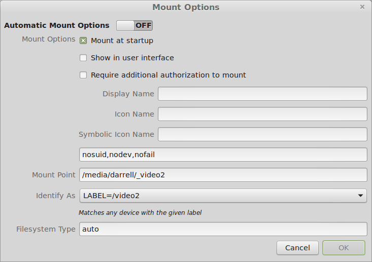 Corrected Mount Points