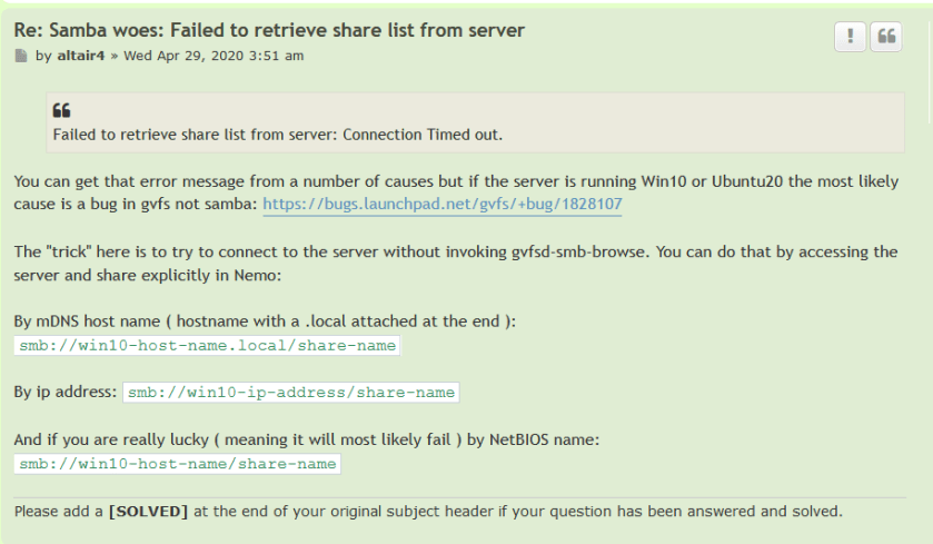 Samba woes SOLVED Linux Mint Forums.png