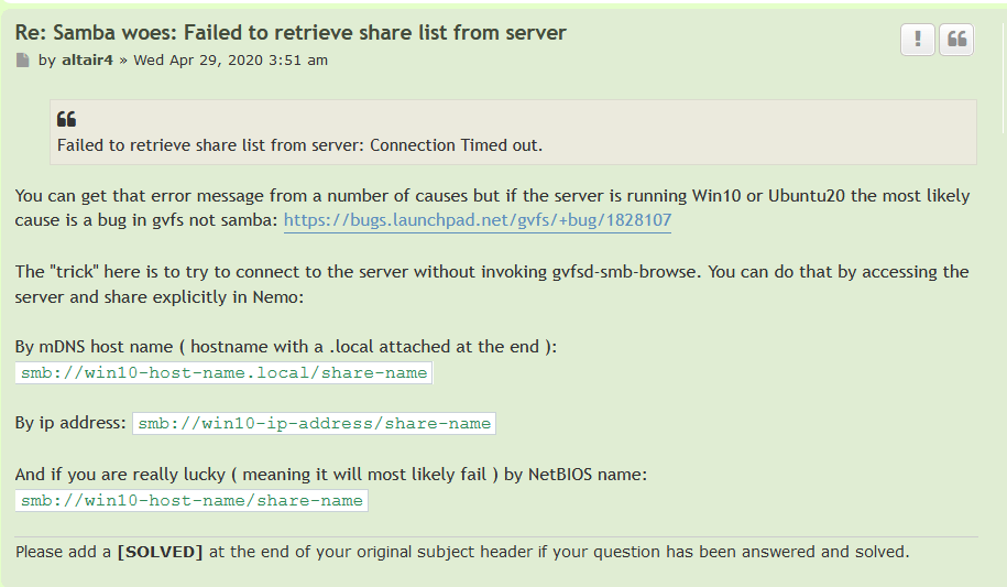 Linux to Windows File Sharing&nbsp;Issue