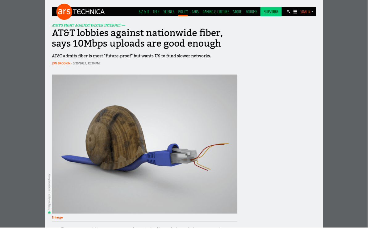 Surprise: AT&T Wants Slower&nbsp;Internet