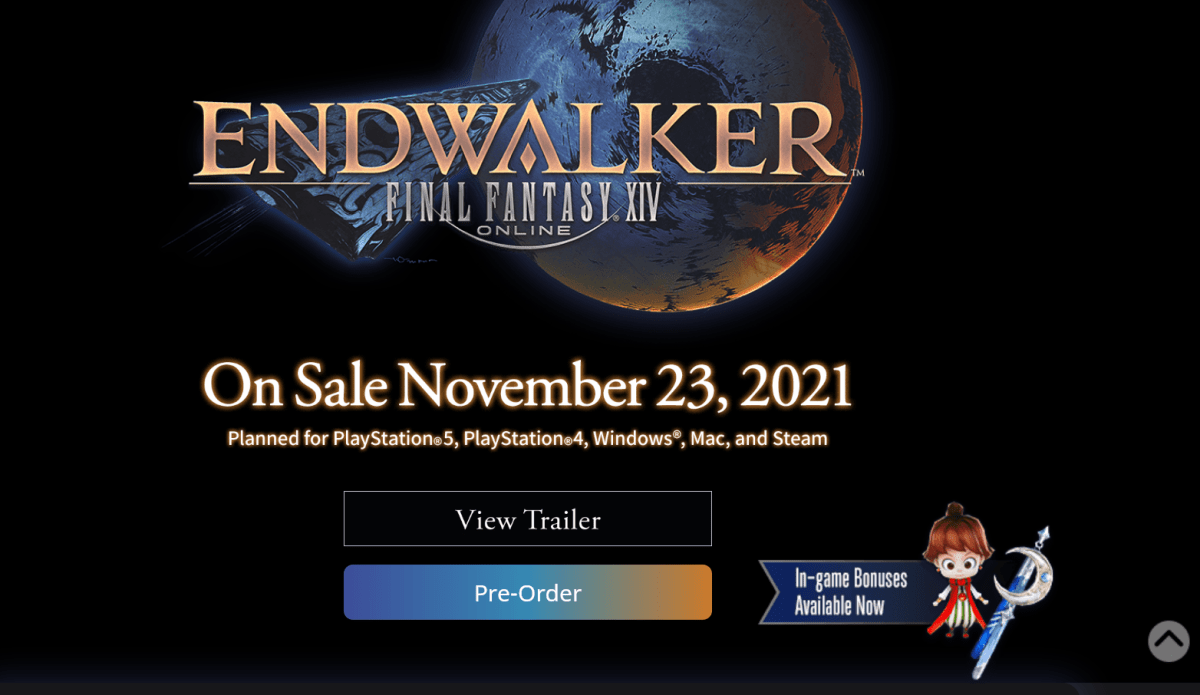 FFXIV Endwalker Pre-Order